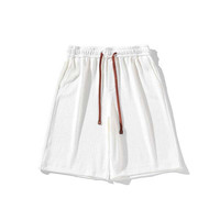 迪伽达短裤男女同款夏季薄款宽松休闲裤男系绳直筒阔腿裤运动篮球裤子男 CSF-D30白色 M （85-105斤）