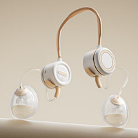 新贝挂脖式吸奶器免手扶电动双边便携挤奶开奶集乳器大吸力8138