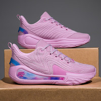 KUNY国潮库里12代篮球鞋男鞋行防滑耐磨减震透气支撑板球鞋中运动 粉色 【摩擦有声音】 41 沄动鞋
