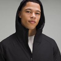 lululemon丨Water-Repellent 男士徒步网格拉绒夹克 LM4AQ0S 黑/石墨灰 2XL