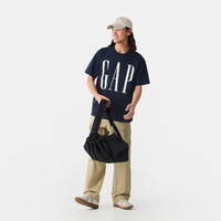 Gap 男女装2026春季款纯棉印花logo圆领短袖T恤 海军蓝 L (175/96A)亚洲尺码