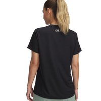 安德玛 UNDERARMOUR）UA春夏Tech女子罗纹训练运动短袖T恤1389852 黑色001 L