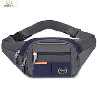 XBLGX 运动户外多功能防水腰包男女士大容量收钱收银生意工地干活手机包 深蓝色