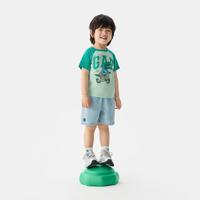 Gap男幼童2025夏季款logo撞色纯棉插肩短袖T恤儿童装美版781859