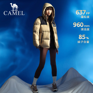 CAMEL【小太阳】骆驼户外羽绒服冬季600蓬男女同款防泼水面包服 S