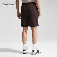 Calvin Klein【吸湿速干】运动夏男织带松紧腰ck慢跑训练运动短裤4MS4S851 021-可可棕 XL