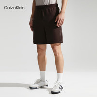 Calvin Klein【吸湿速干】运动夏男织带松紧腰ck慢跑训练运动短裤4MS4S851 021-可可棕 S