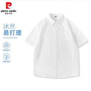 皮尔·卡丹 皮尔卡丹（pierre cardin）男士免烫商务短袖衬衫