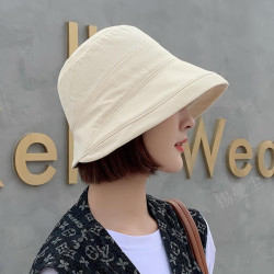 锡曼尘 女士渔夫帽 韩版休闲百搭春夏季薄款防晒遮阳帽