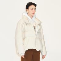 江南布衣女装丨时尚立领宽松短款羽绒服女