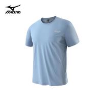 美津浓 Mizuno户外t恤男士速干冰丝透气短袖宽松 牛仔兰 XL 