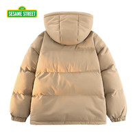SESAME STREET外套棉服男夹克棉服女加绒棒球服棉袄棉衣秋冬大衣66ZM卡其色S S (80-110斤)