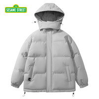 SESAME STREET外套棉服男夹克棉服女加绒棒球服棉袄棉衣秋冬大衣66ZM水泥灰XL XL (140-165斤)