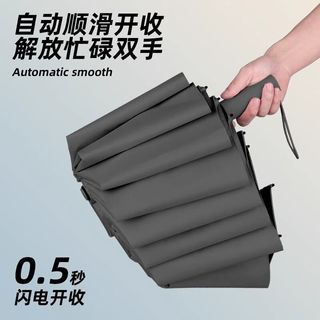 琉滋uieyye雨伞24骨全自动男伞女晴雨两用遮阳防晒黑胶防紫外线双龙骨 /20骨/全自动【防晒抗暴雨】