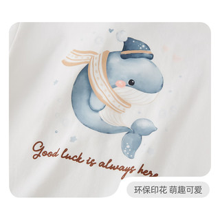 JELLYBABY儿童夏季可爱t恤短袖2025新款女童卡通衣服男童时尚宝宝休闲上衣 蓝色 【7A抗菌】 100 CM