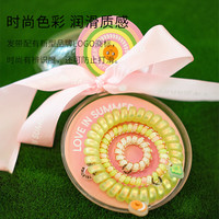 TELETIESX泽田本家联名美国电话线发圈泰莉面包TT圈发饰发绳 青提果冻L-836(2条)