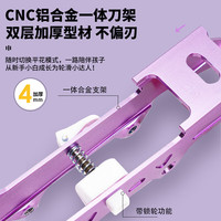 美洲狮（COUGAR）轮滑鞋儿童平花鞋花式男女全套装直排轮专业旱冰溜冰鞋可调 紫水晶高级套装 【进阶锁轮款】