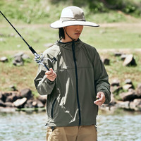 NatureHike挪客户外高倍防晒衣夏男女皮肤衣防紫外线钓鱼防晒服连帽外套运动 橄榄绿 XL