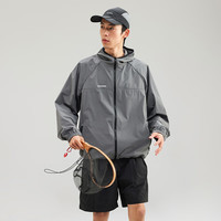 NatureHike挪客户外高倍防晒衣夏男女皮肤衣防紫外线钓鱼防晒服连帽外套运动 月岩灰 L