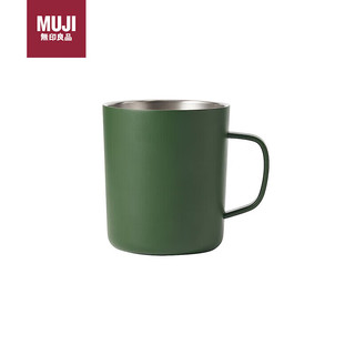 無印良品 MUJI（無印良品 ）不锈钢双层马克杯 大容量男女办公学生水杯茶杯咖啡杯