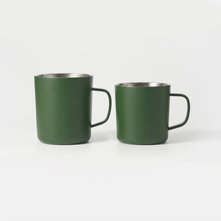 無印良品 MUJI（無印良品 ）不锈钢双层马克杯 大容量男女办公学生水杯茶杯咖啡杯