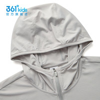 361°童装男女童连帽梭织儿童防晒衣夏季薄外套速干皮肤衣防晒衫 冰川灰 100