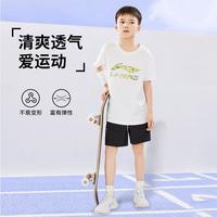 李宁 LI-NING开学穿搭运动童装短袖T恤中大童运动生活系列圆领运动上衣