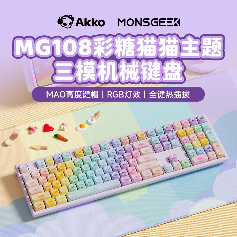 MG108B彩糖猫猫-钢琴轴