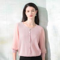 女春夏方领经典百搭上衣针织衫