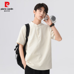 皮尔·卡丹 皮尔卡丹（pierre cardin）男士免烫易打理立领衬衫