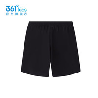 361°童装男女童梭织五分裤夏季小中大童运动裤男童短裤 经典黑1702A 150