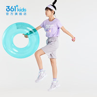 361°童装男女童梭织五分裤夏季小中大童运动裤男童短裤 冰川灰1702 140