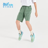 361°童装男女童梭织五分裤夏季小中大童运动裤男童短裤 蒙雾绿1702 140
