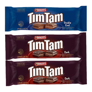 雅乐思（TIM TAM）澳大利亚巧克力夹心饼干食品早餐儿童休闲小零食美食大礼包 【3袋】双涂层1+黑巧克力2*200g
