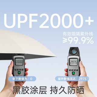 左都太阳遮阳伞女高颜值防晒防紫外线晴雨两用折叠小巧便携五折伞 奶油黄【免叠秒收魔束带+超轻便携+高效防晒UPF2000+】