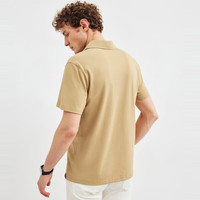 七匹狼【狼族生活】【冰机凉感】短袖T恤男夏季休闲透气上衣男装 702(深杏色) 4XL 190/104A