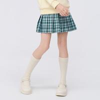 复古方格百褶裙女童半身裙中大童春秋装短裙学院风洋气儿童格洋气