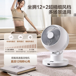 88VIP：艾美特 桌面循环扇台式电风扇家用AI语音智控暴风循环直流轻音电机