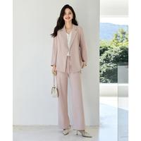 【夏季女士套装】25夏系带简约显瘦高级感西装阔腿裤女