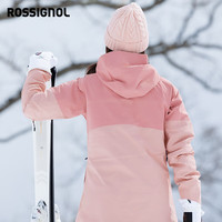 ROSSIGNOL24/25金鸡女款滑雪服防水透气宽松双板雪服外套 粉色混搭 XL