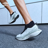 茵宝（Umbro）氢翼跑鞋缓震运动鞋男鞋训练户外凉感透气女鞋 黑色/象牙白男女同款 40