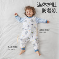 贝肽斯婴儿睡袋四季新生儿衣服宝宝分腿一体两用四季通用棉质家居服 田园时光(四季款) 80cm