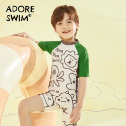 Adoreswim 爱多尔男孩泳衣2025年夏季新款男童连体长袖防晒游泳衣中大童男宝