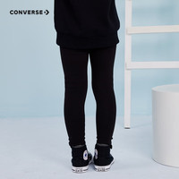 Converse 匡威童装女童保暖加绒打底裤秋冬儿童长裤休闲裤子 正黑色 120 /56 【身高110-116cm】