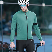 沃萨维春夏季公路车骑行服男速干长袖上衣山地车自行车骑行裤 【秀彩】 绿色套装 炫彩反光 绚丽多彩 L