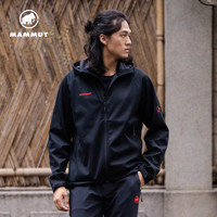 MAMMUT(锅具) MAMMUT/猛犸象 Clion Advanced 软壳衣女户外防泼水衣透气运动连帽软壳夹克外套 黑色 XL