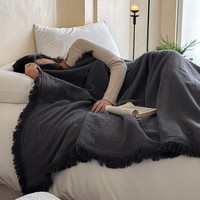 紫罗兰 VIOLET夏季纯棉毛巾被 A类100%全棉空调被毛毯办公室午睡多功能盖毯 【A类全棉】