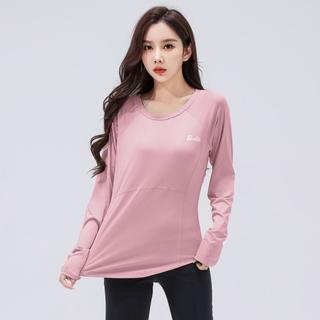 瑜伽服女上衣长袖服跑步服女上衣长款瑜伽T恤凉感运动长袖女