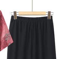夏季中老年女装圆领T恤松紧腰裤子装印花两件套套装