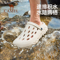 骆驼（CAMEL）洞洞鞋2024夏季户外拖鞋男女包头沙滩鞋开车凉鞋F14B834610 白色 41
